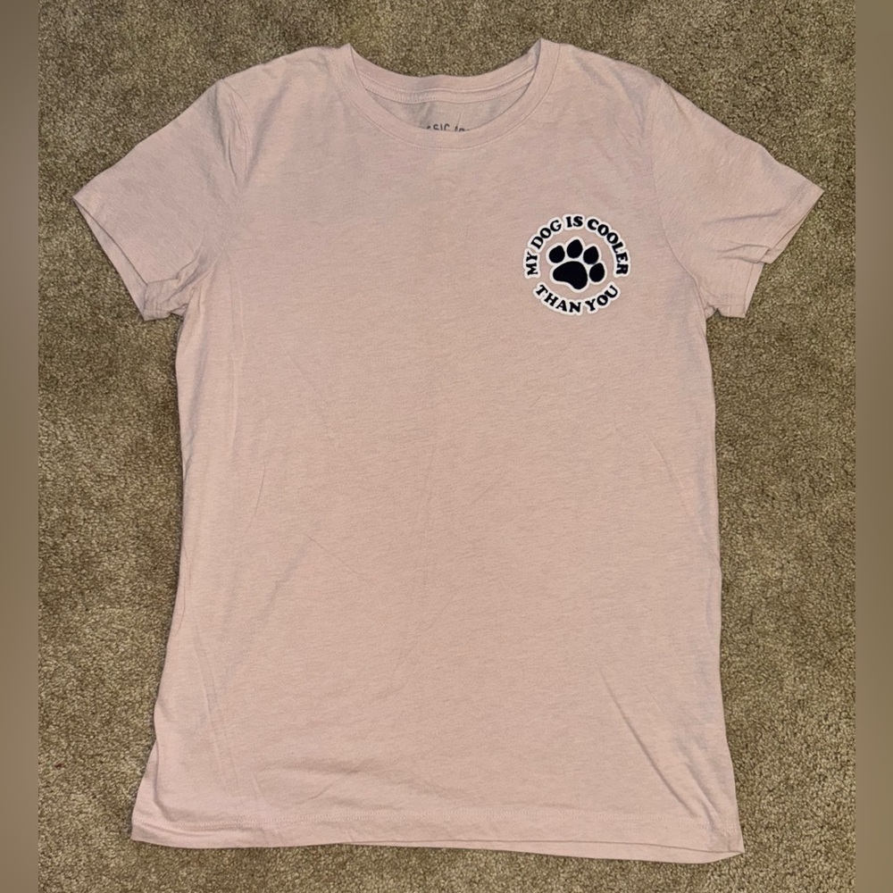 Aeropostale Nude/Pink Classic Crew Women’s Tee (Fuzzy Patch) (Rare Today Find)